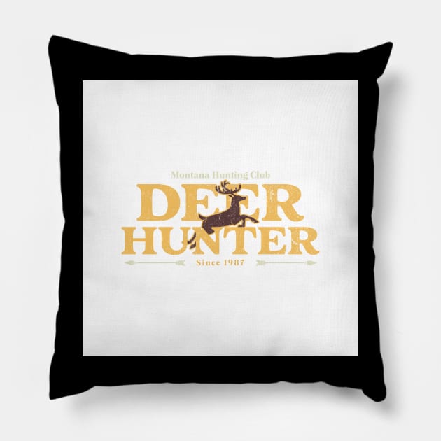 Montana Deer Hunting Club Pillow by Oldetimemercan