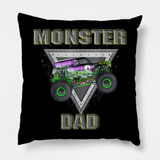 Monster Truck Dad Fathers Day Monster Truck Are My Jam Pillow