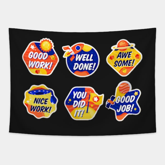 Confetti Positive Sayings Sticker pack Tapestry by Goods-by-Jojo