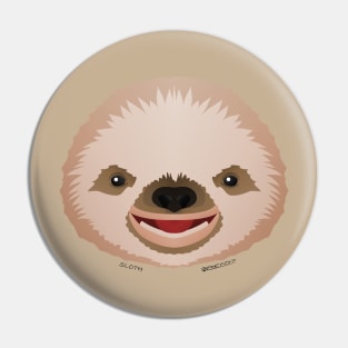 Baby Sloth Face Pin