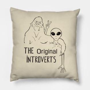 The Original Introvert Black Pillow