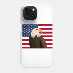 Eagle with American Flag Phone Case