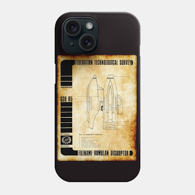 Federation Technological Survey NextGen Alien Weapon Phone Case by Starbase79