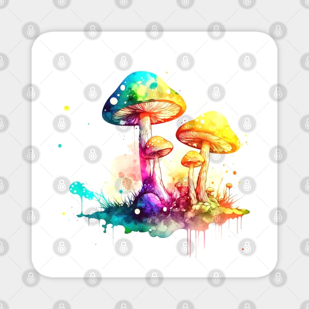 MUSHROOMS WATER COLOR Magnet by AMOS_STUDIO