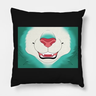 Teal Lion Mane Face Pillow