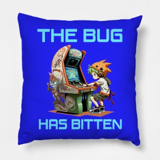 Video games gamer arcade the bug has bitten Pillow