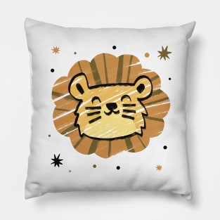 Cute drawing lion Pillow