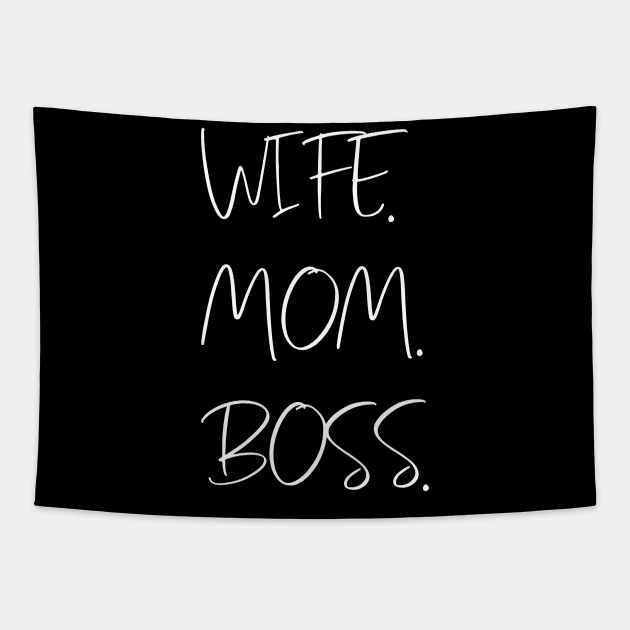 Wife mom boss Tapestry by zeevana