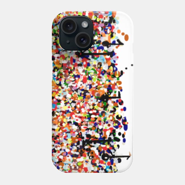An Abstract Rainbow of Colors Mug, Mask, Pin Phone Case by DeniseMorgan