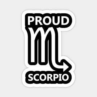 Proud Scorpio White Magnet