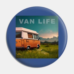 Van Life Camper RV Outdoors in Nature Pin