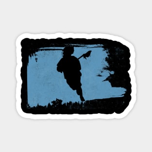 Lacrosse Player Swatch BLue Magnet
