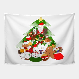 Christmas doodles Tapestry