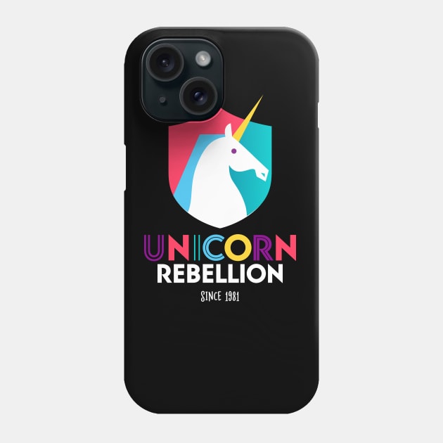 Unicorn Rebellion - Black Phone Case by unicornrebellion1981