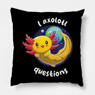 I Axolotl questions - gold axolotl (on dark colors) Pillow