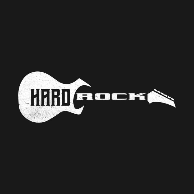 Hard Rock - Electric Guitar - Typographic Guitar by WIZECROW