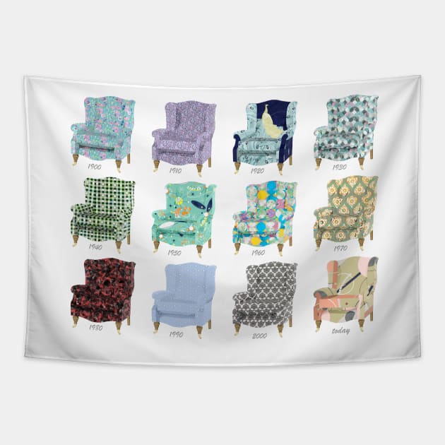 Great Great Great Grandmother's Chair Tapestry by MarbleCloud