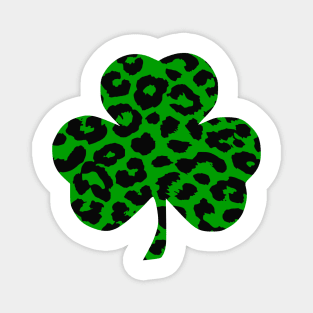 Leopard St.Patrick's Day Shamrock Magnet