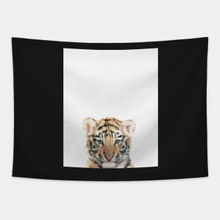 Baby tiger print, Nursery, Animal, Kids room, Minimalist, Modern art, Wall art Tapestry