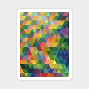 Rainbow Pastel Triangle, Geometric Abstract Pattern Magnet