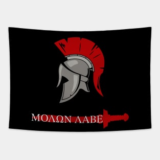 Spartan Warrior Molon Labe Tapestry