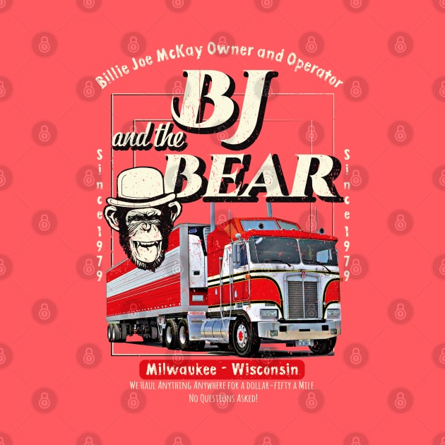 BJ & The Bear Trucking Company by Alema Art