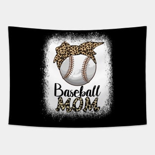 Leopard Baseball Softball Mom Leopard Shirts Mother's Day Tapestry