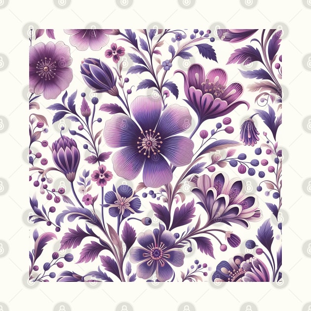 Purple Flowers by Jenni Arts