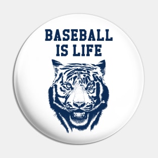 Baseball is Life Blue Pin