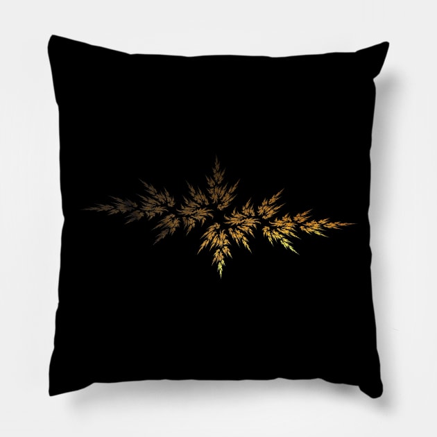 Gold and Silver Fern Pillow by Lynn