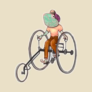 Fish on a Tricycle Vintage Illustration T-Shirt