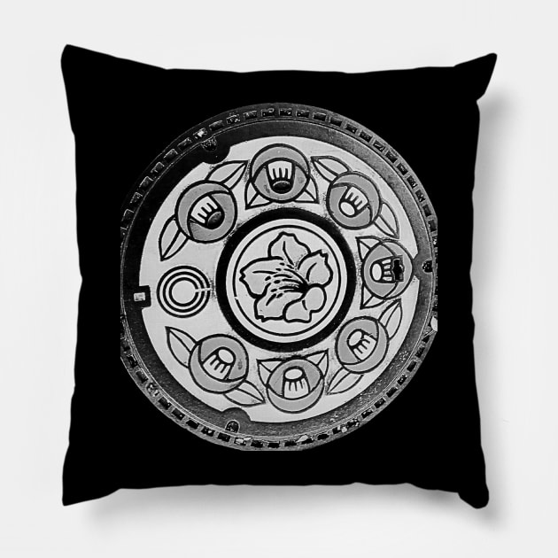 Japanese Manhole Pillow by Suddha Design