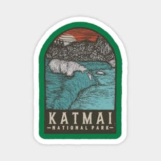 fat bear week // katmai national park Magnet