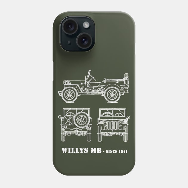 classic military vehicle WW2 Phone Case by Jose Luiz Filho