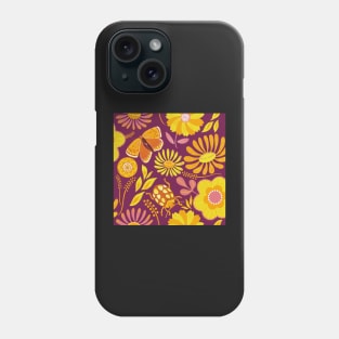 Golden summer florals Phone Case