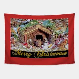 Merry Christmouse card Tapestry