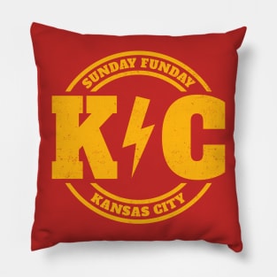 Kansas City - Sunday Funday Vintage Stamp Pillow