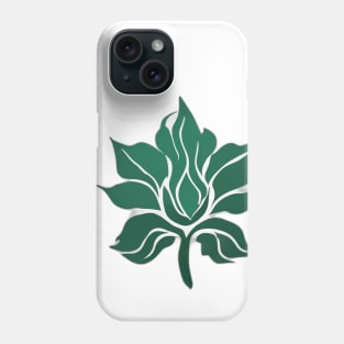 Elegant Green and White Floral Design No. 514 Phone Case