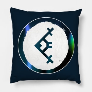 Distressed Gradient Drummer Tattoo for Screaming Firehawks Pillow