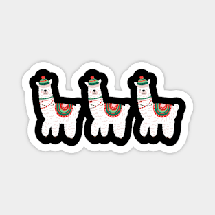 Festive Llamas Magnet