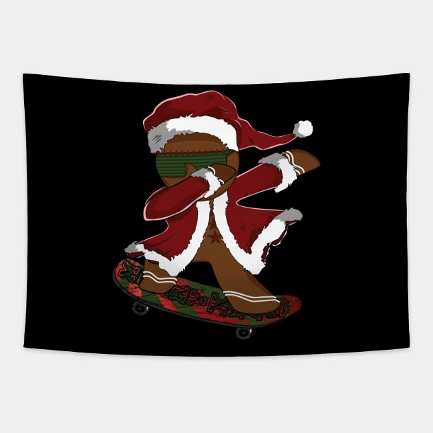 Dabbing Skater Gingerbread Tapestry by tonyn1124