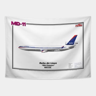 McDonnell Douglas MD-11 - Delta Air Lines "Old Colours" (Art Print) Tapestry