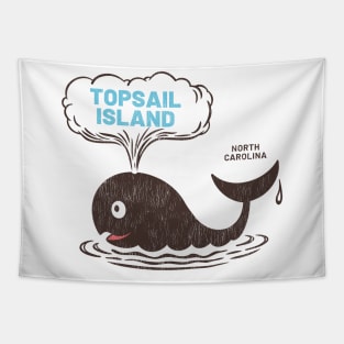 Topsail Island, NC Summertime Vacationing Whale Spout Tapestry