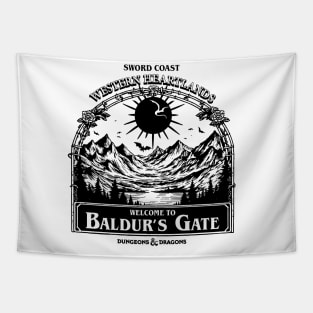 Welcome to Baldur's gate Black and White Tapestry