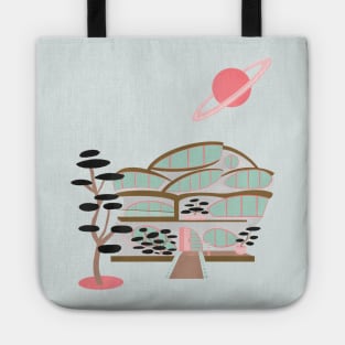 Mid century modern off planet house Tote