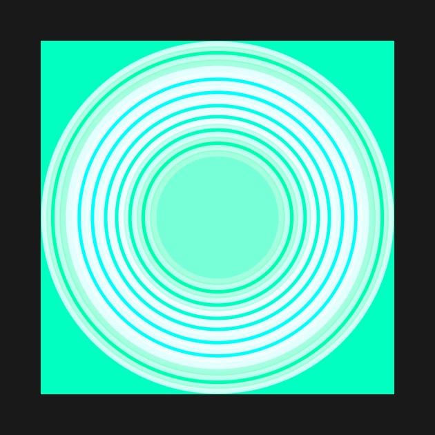 Pastel and mint green circles intertwined by Uniquepixx