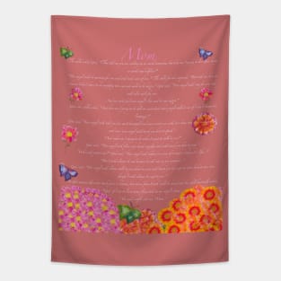 Mother’s Day You will simply call her mom Beautiful poem about motherhood Tapestry