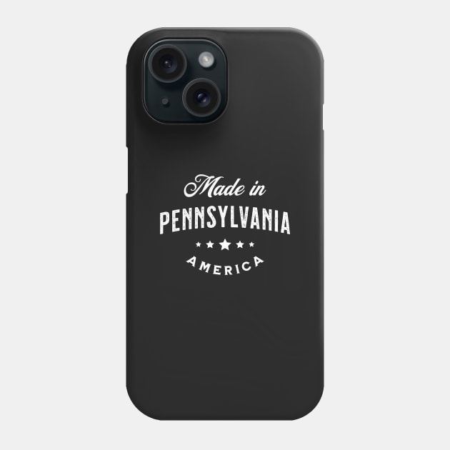 Made In Pennsylvania, USA - Vintage Logo Text Design Phone Case by VicEllisArt