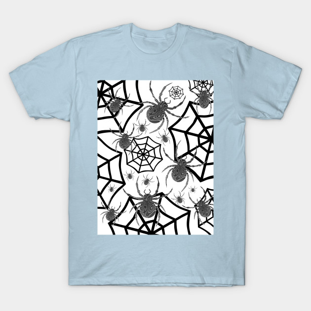 Discover Black And White Halloween - Spiders - T-Shirt