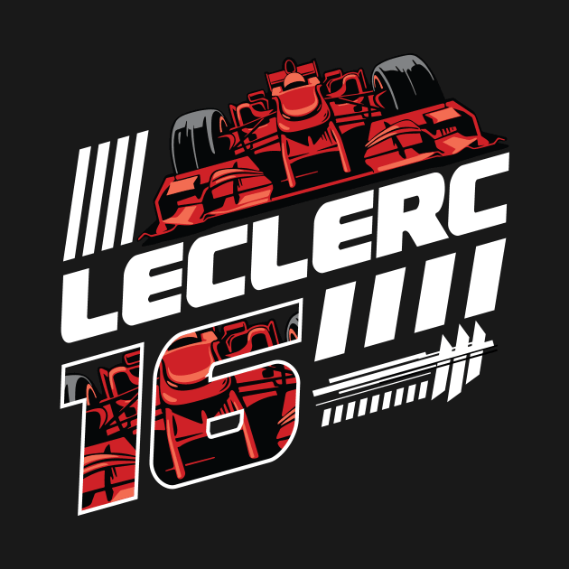 Charles Leclerc 16 Grand Prix F1 Racing Driver by CGD